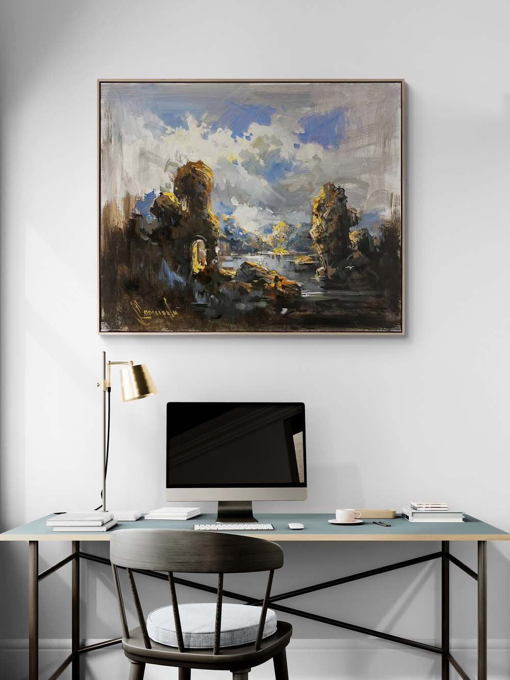 Gölün Derinliği Yağlı Boya Tablosu