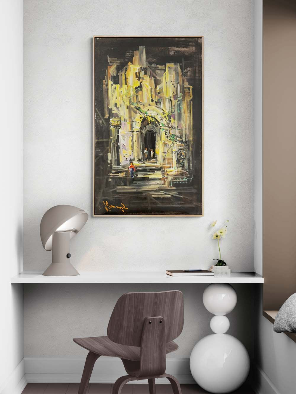 Zamanın Kıyısında Yağlı Boya Tablosu