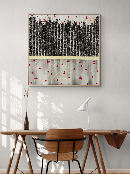 Gölgelere Yazılmış Hat Yağlı Boya Tablosu