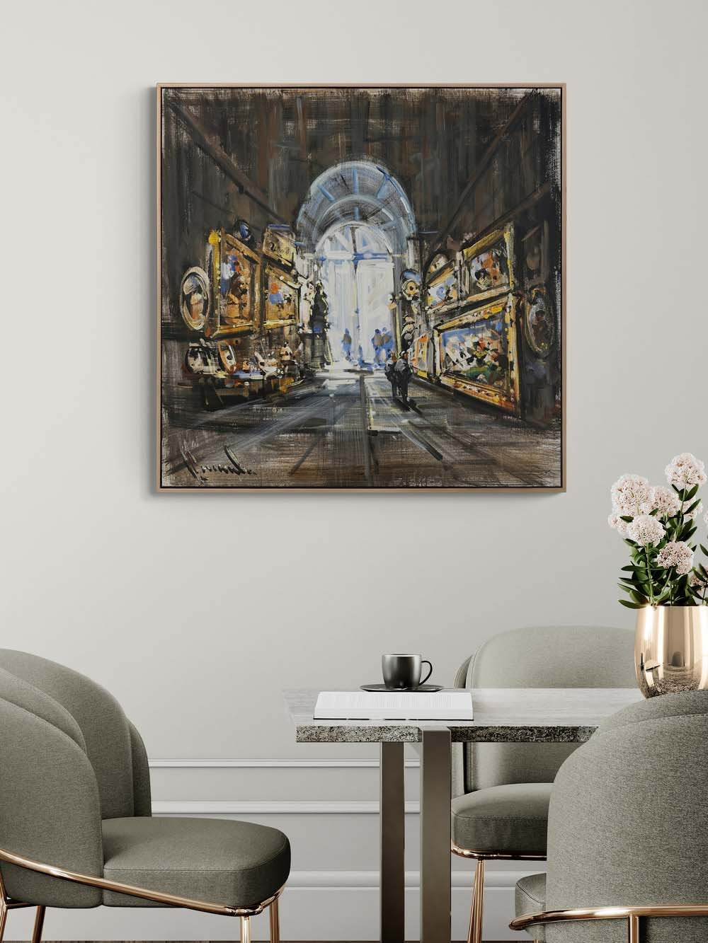 Altın Çerçeve Hikayeleri Yağlı Boya Tablosu