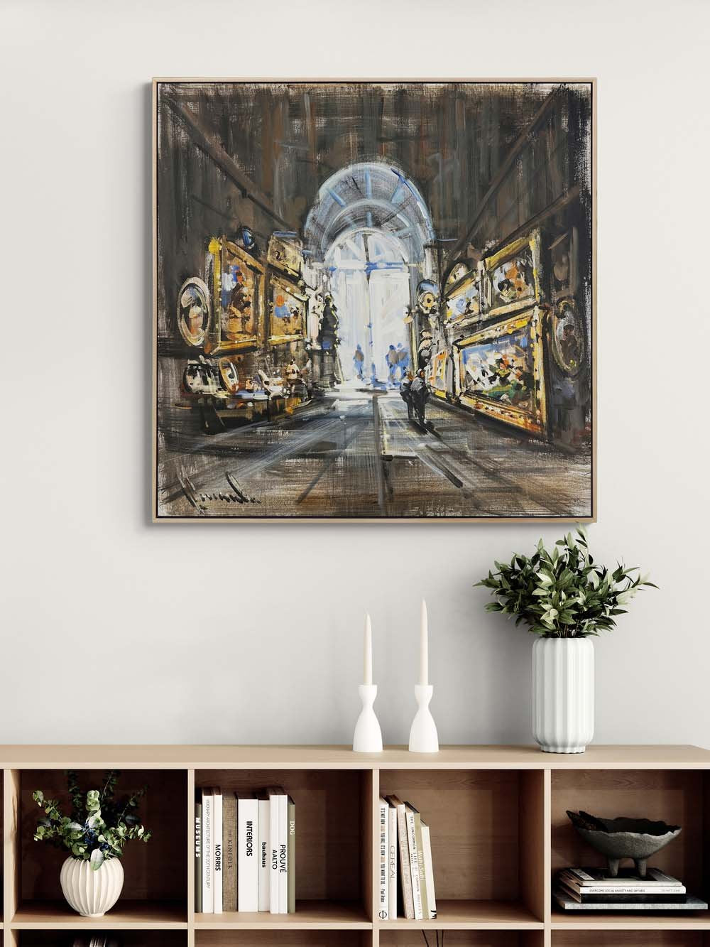 Altın Çerçeve Hikayeleri Yağlı Boya Tablosu