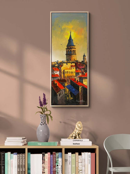 Galata’dan Bakış Yağlı Boya Tablosu