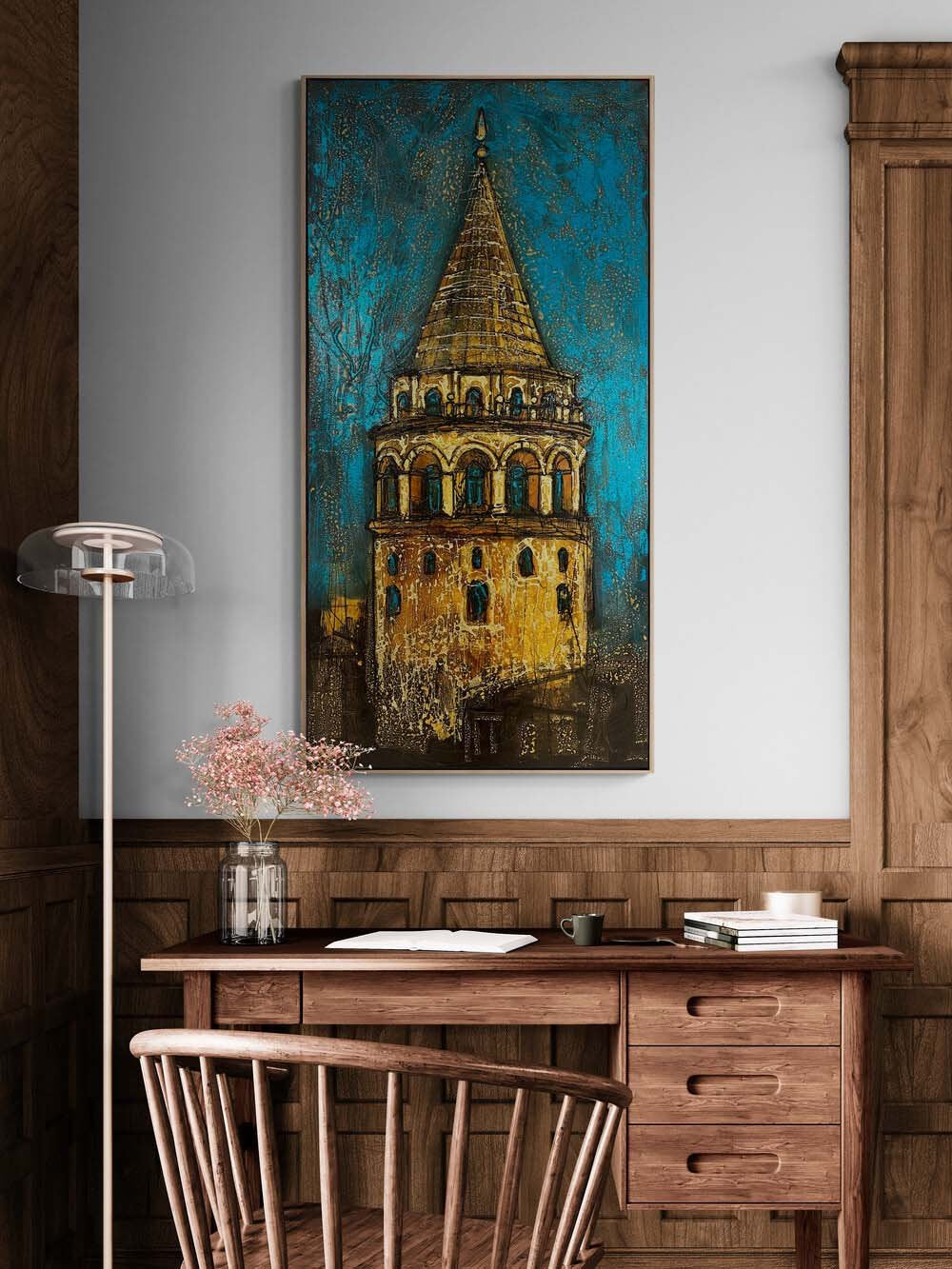 Galata Kulesi İhtişamı Yağlı Boya Tablosu