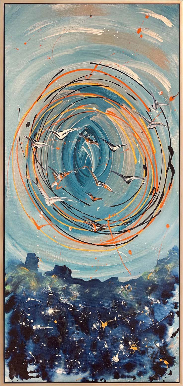 Kanatlar ve Ufuk Yağlı Boya Tablosu