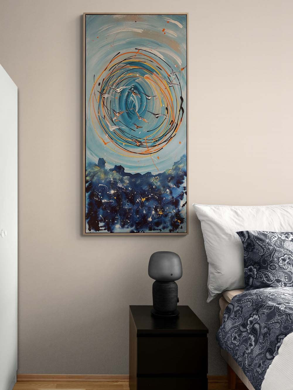 Kanatlar ve Ufuk Yağlı Boya Tablosu