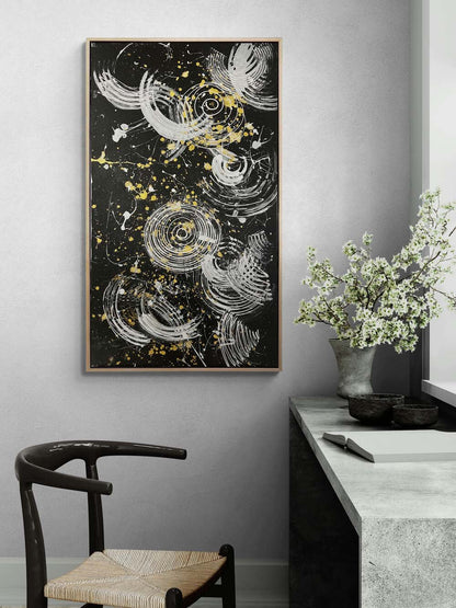 Siyahın İçinden Yağlı Boya Tablosu