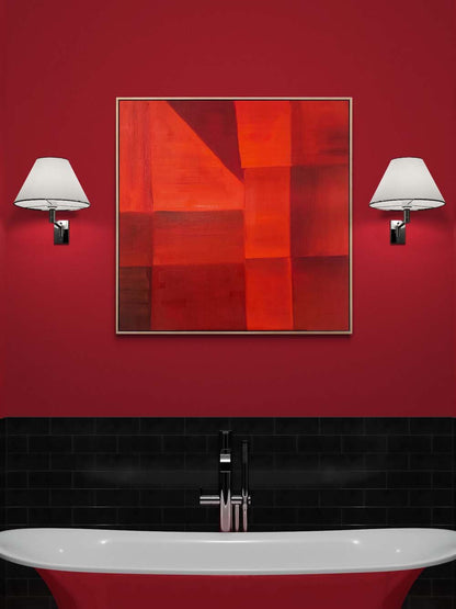 Kırmızının İzinde Yağlı Boya Tablosu