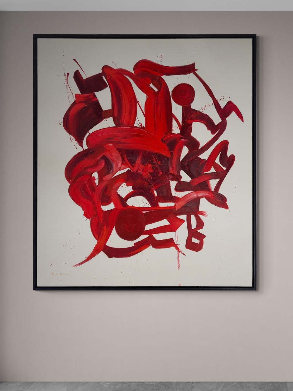 Kırmızı Harmoni Yağlı Boya Tablosu