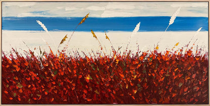 İzler ve Yapraklar Yağlı Boya Tablosu