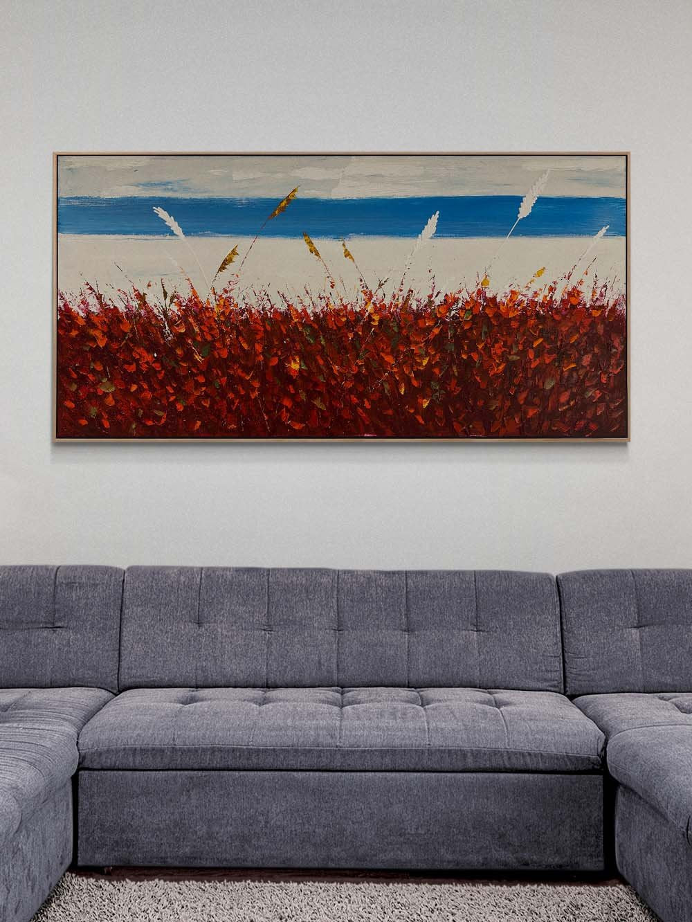 İzler ve Yapraklar Yağlı Boya Tablosu