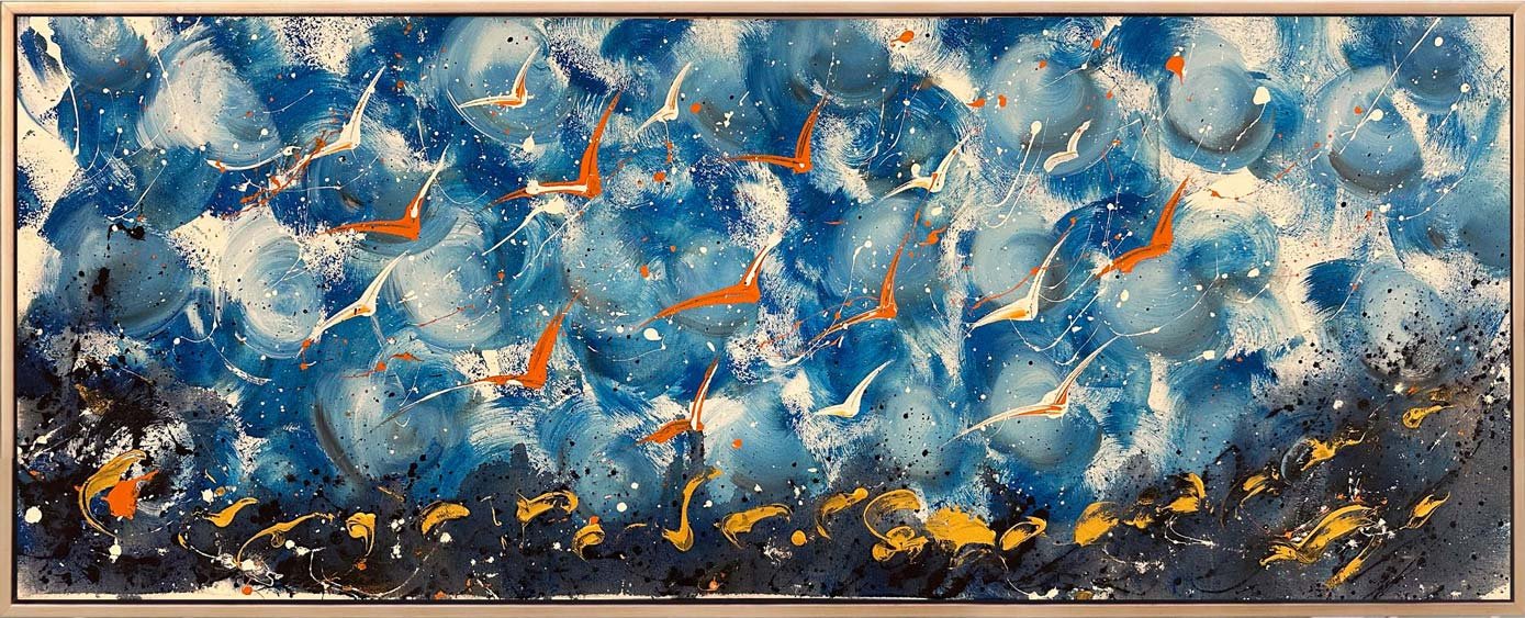 Kanat İzleri Yağlı Boya Tablosu