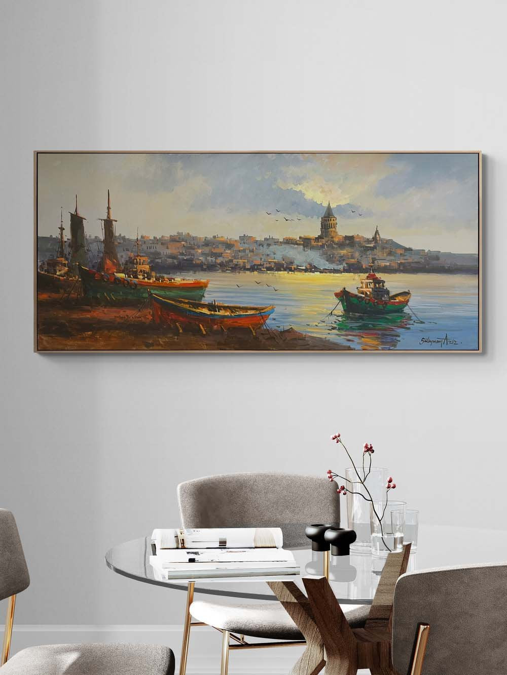 Boğazın Büyüsü Yağlı Boya Tablosu