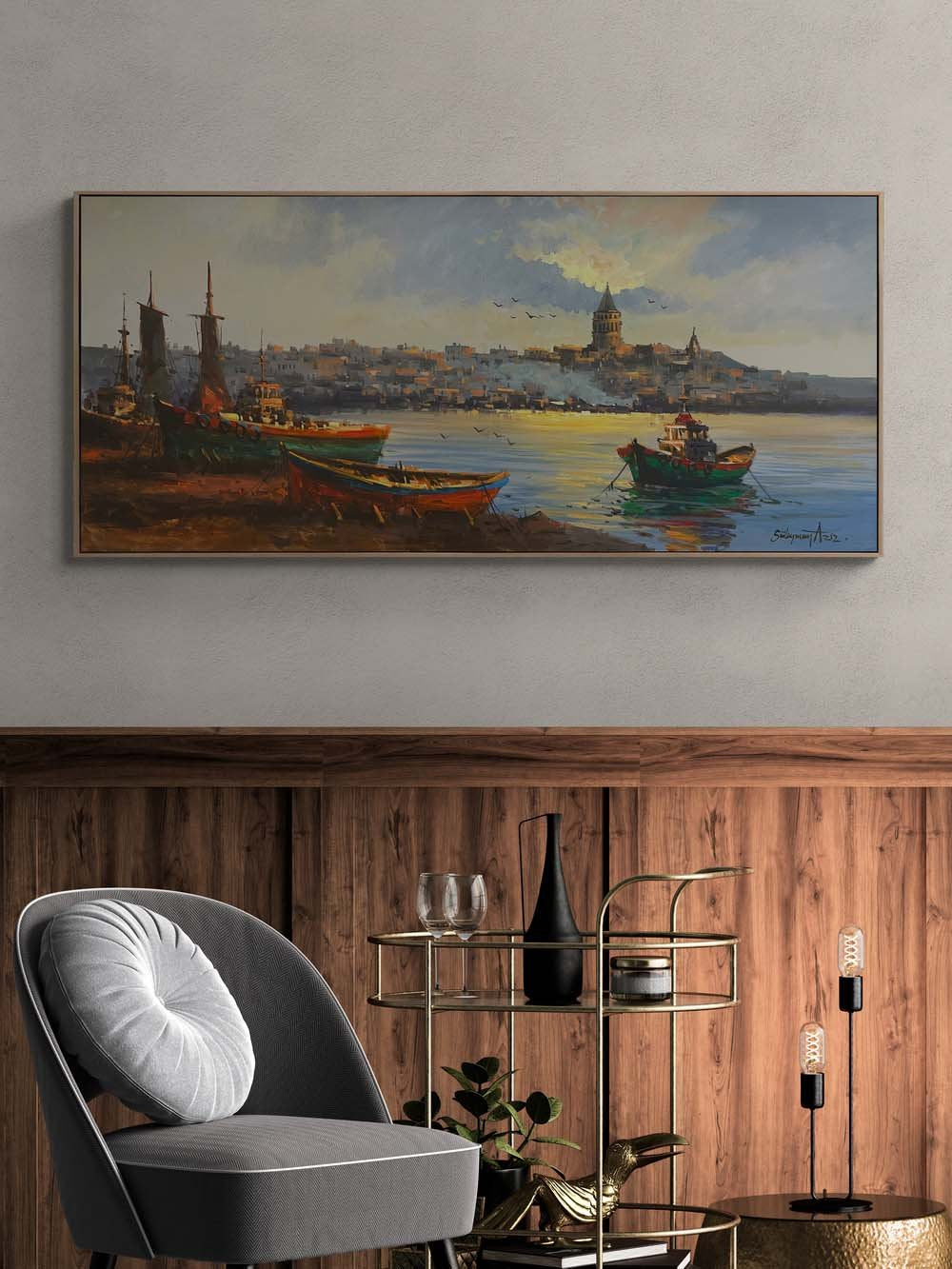 Boğazın Büyüsü Yağlı Boya Tablosu