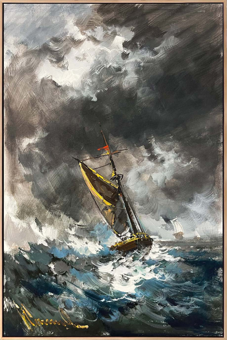 Fırtına Armonisi Yağlı Boya Tablosu