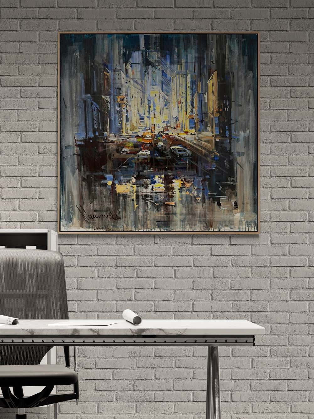 Büyük Şehir Rapsodisi Yağlı Boya Tablosu