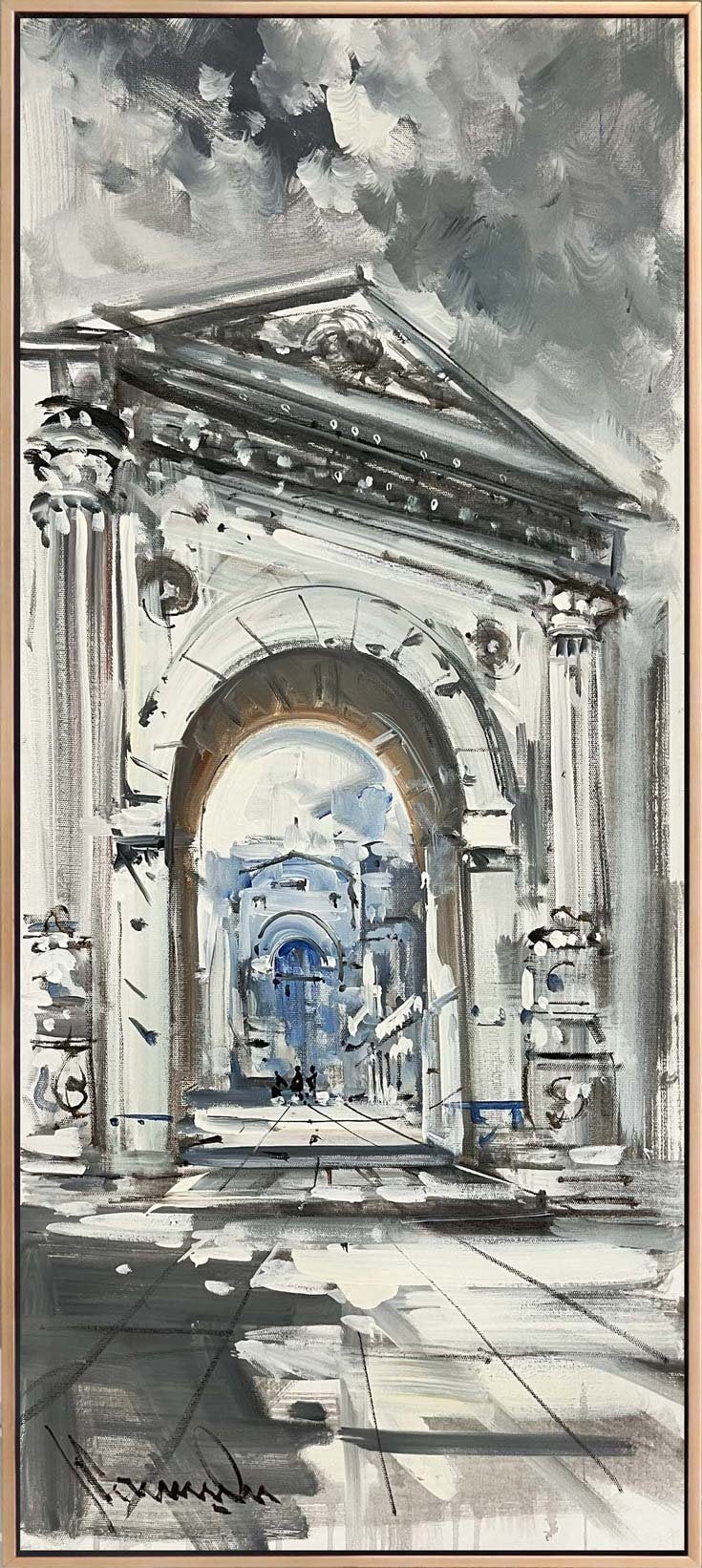 Antik Zamanlara Doğru Yağlı Boya Tablosu