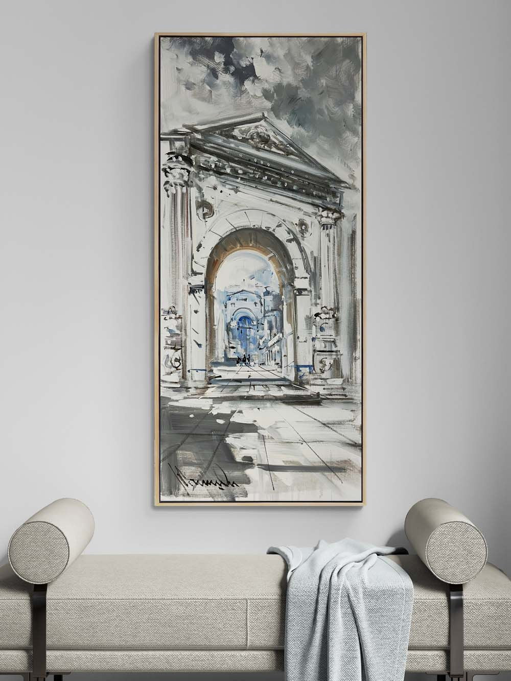 Antik Zamanlara Doğru Yağlı Boya Tablosu