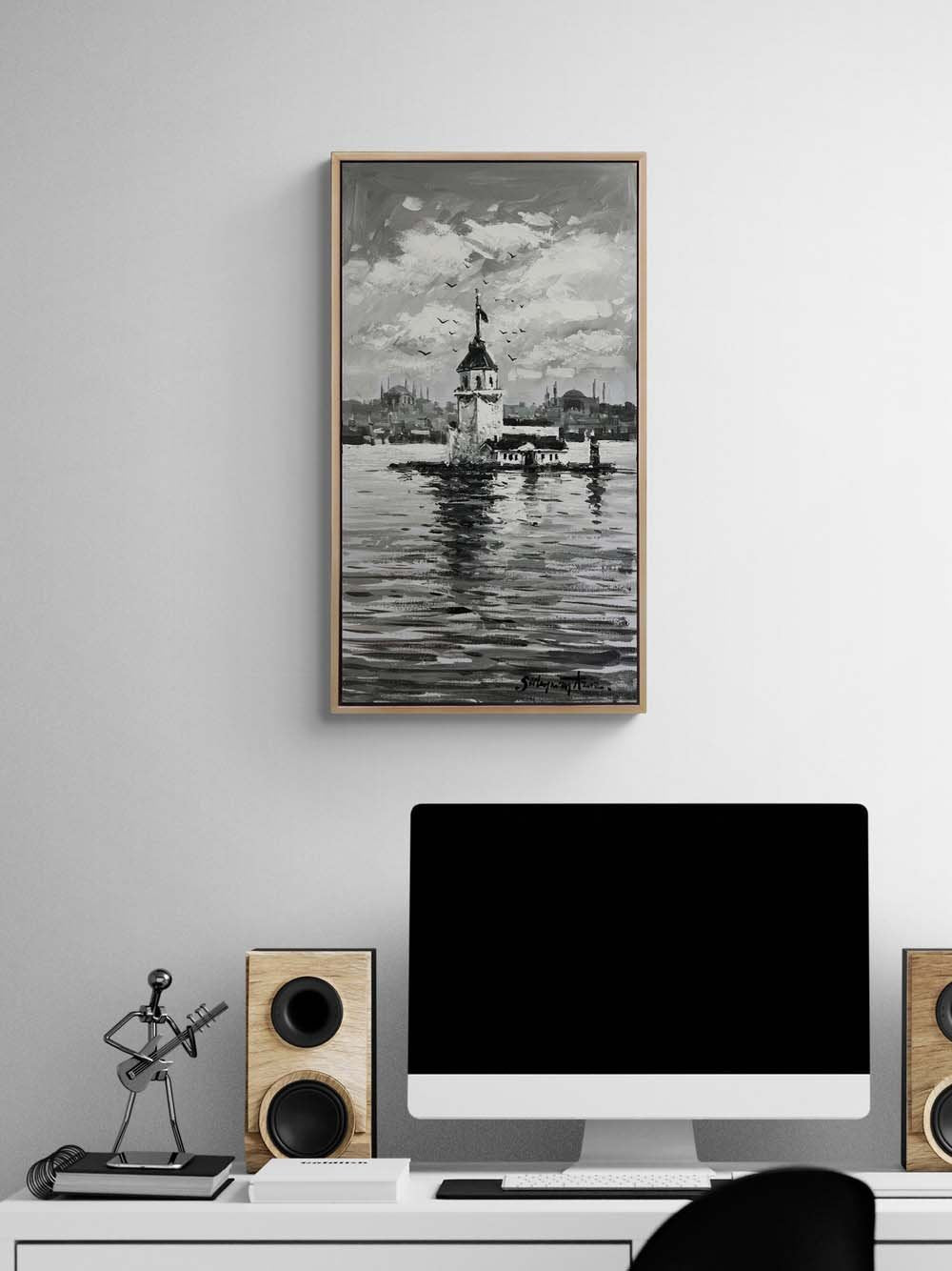 Kız Kulesi'nin Grisi Yağlı Boya Tablosu