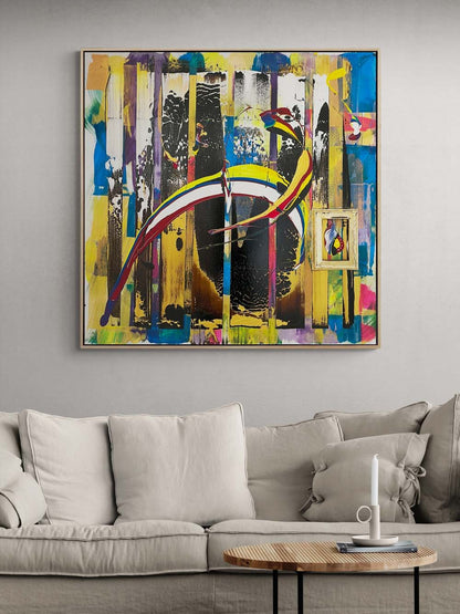 Renklerin Sarmalı Yağlı Boya Tablosu