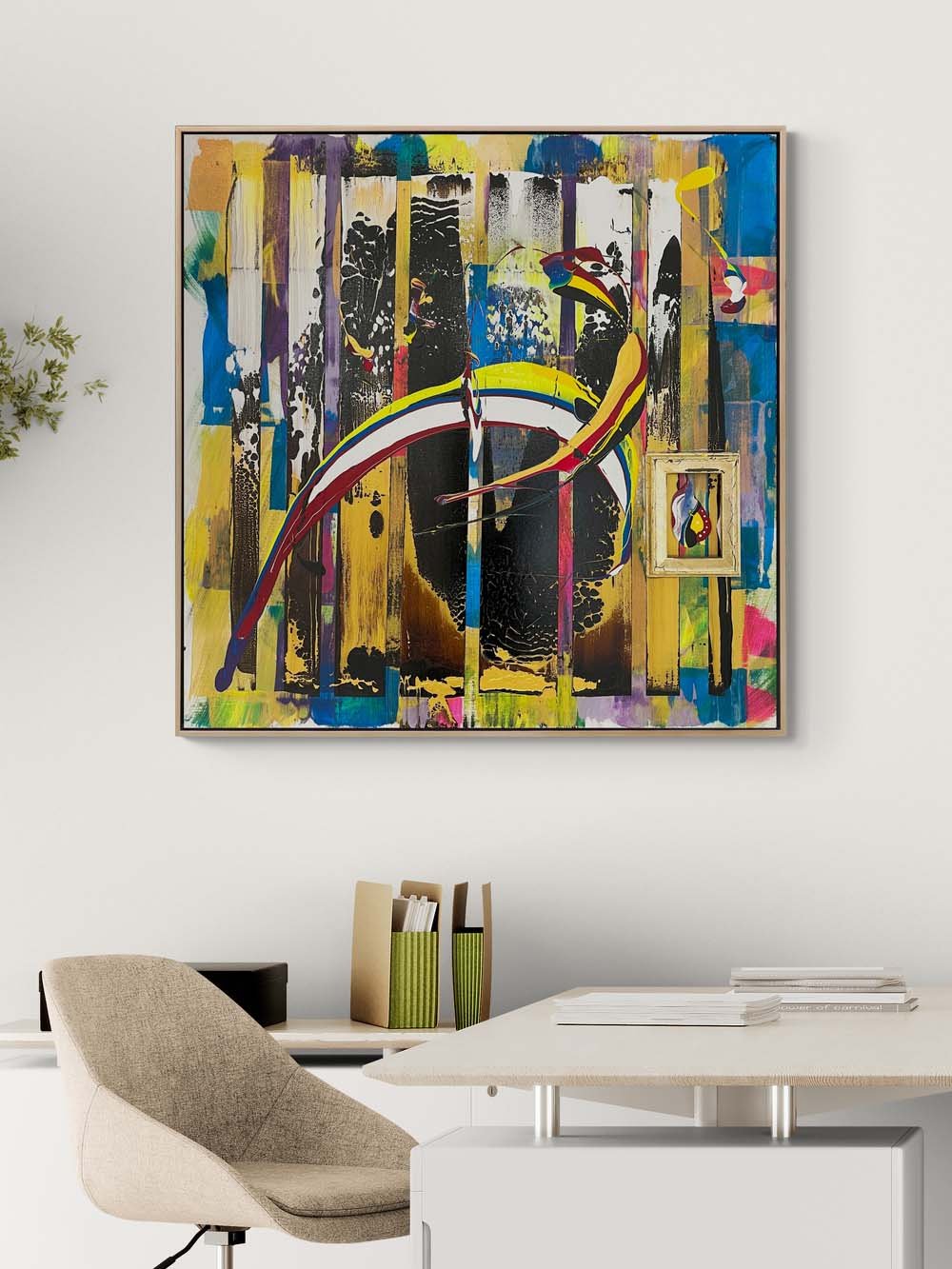 Renklerin Sarmalı Yağlı Boya Tablosu