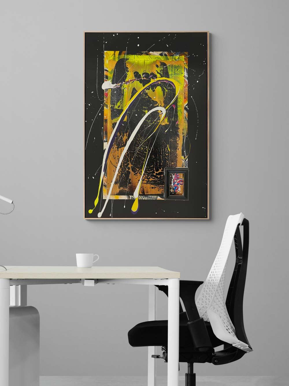 Karanlık ve Işık Yağlı Boya Tablosu