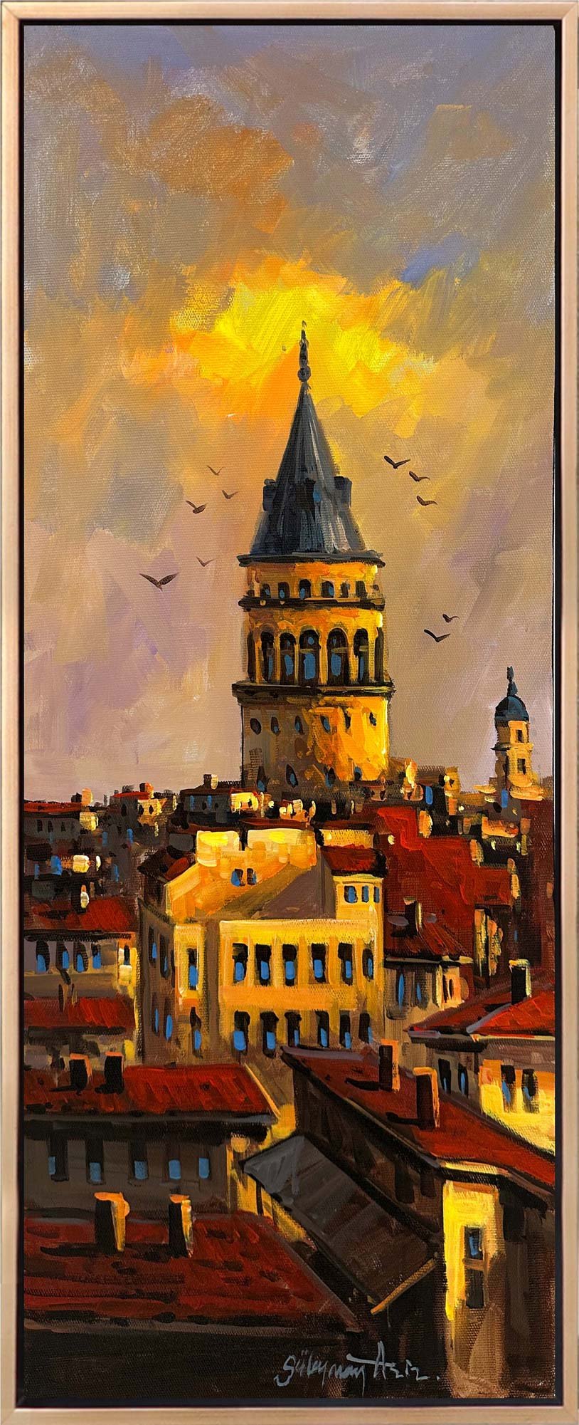 Galata'ya Dönüş Yağlı Boya Tablosu