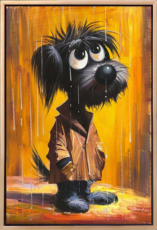 Sevimli Köpek Yağlı Boya Tablosu