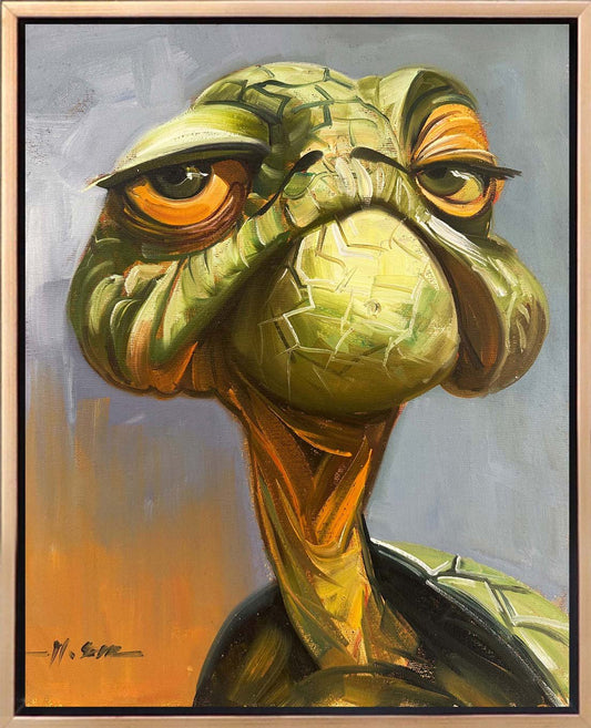 Yaşlı Kaplumbağa Yağlı Boya Tablosu