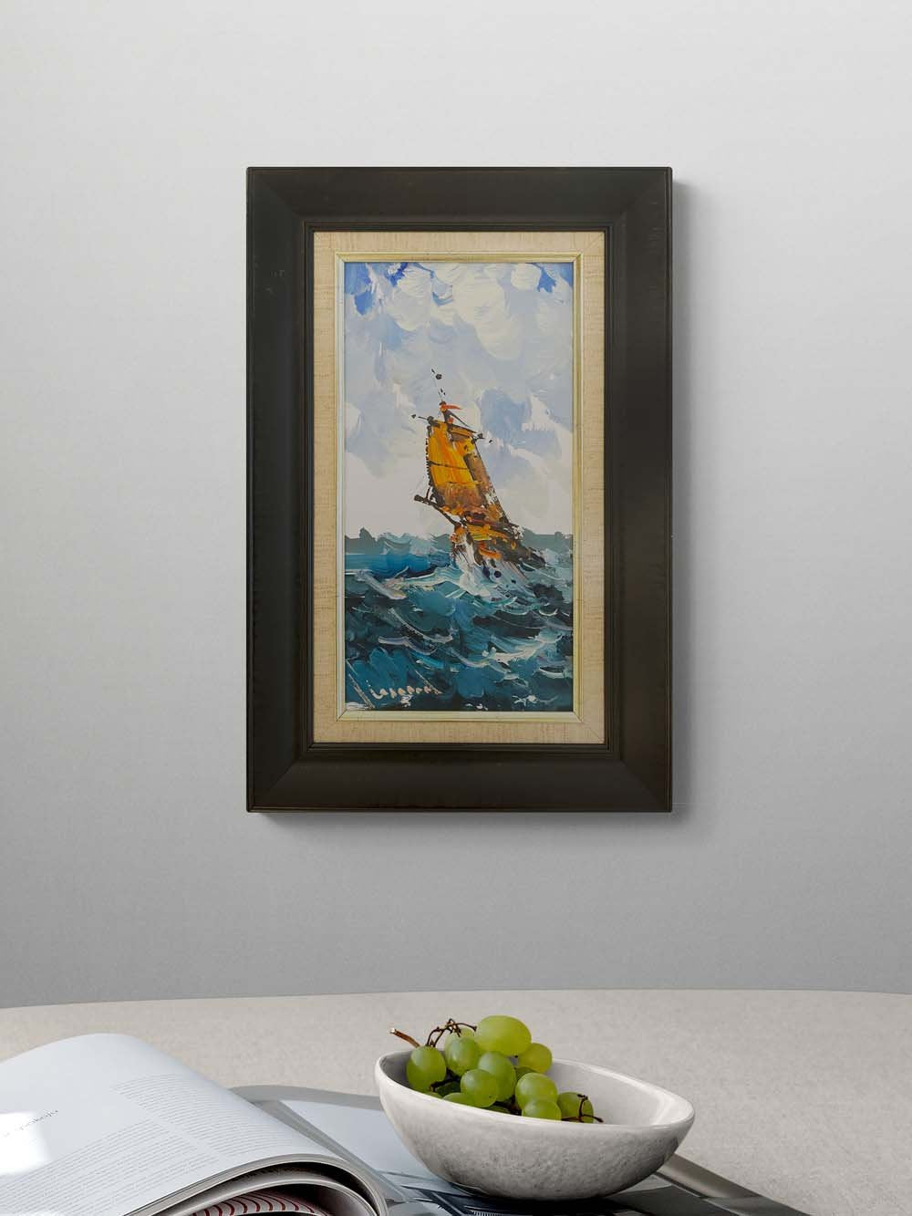 Denizde Bir Gün Yağlı Boya Tablosu