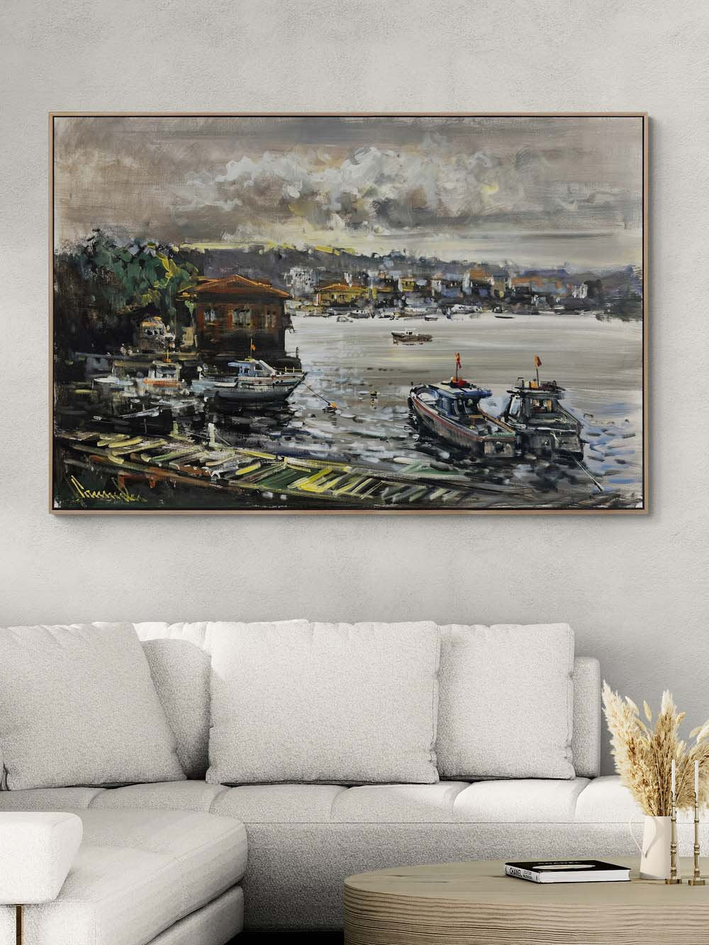 Çengelköy Rıhtımı Yağlı Boya Tablosu