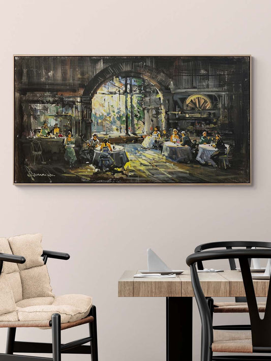 Sanat ve Kahve Yağlı Boya Tablosu