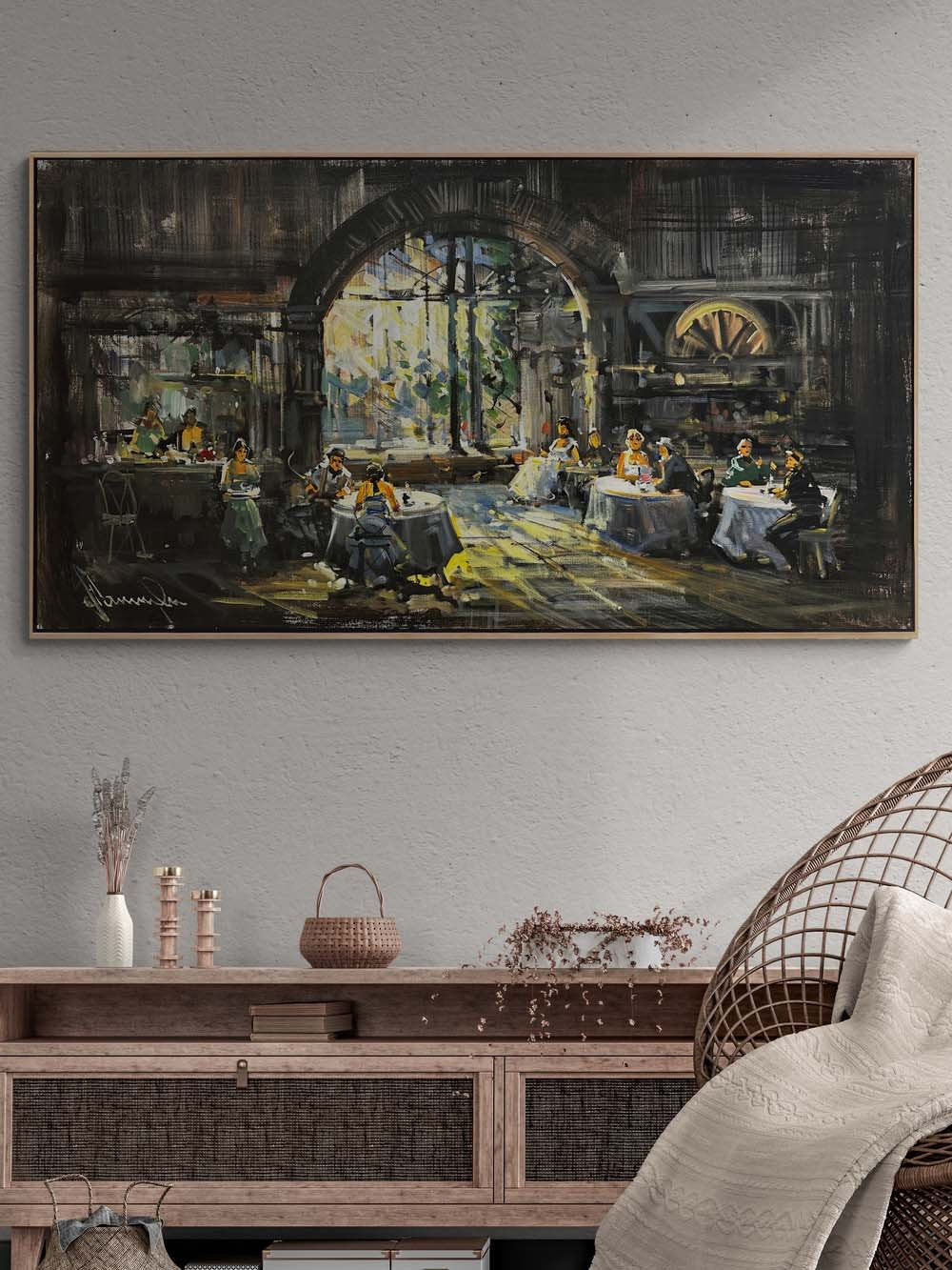 Sanat ve Kahve Yağlı Boya Tablosu