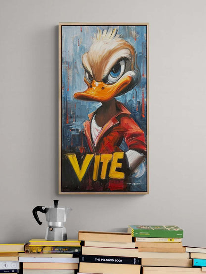 Beyaz Ördek Yağlı Boya Tablosu