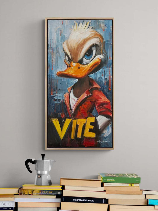 Beyaz Ördek Yağlı Boya Tablosu