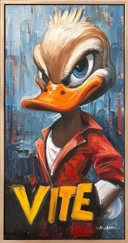 Beyaz Ördek Yağlı Boya Tablosu