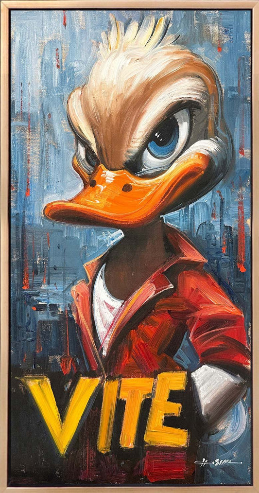 Beyaz Ördek Yağlı Boya Tablosu