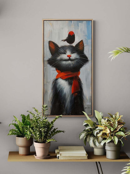 Masum Kedi Yağlı Boya Tablosu