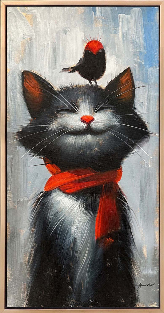 Masum Kedi Yağlı Boya Tablosu