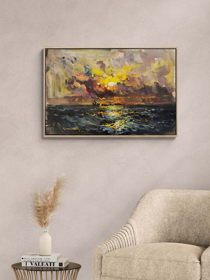 Derin Denizlerde Yağlı Boya Tablosu