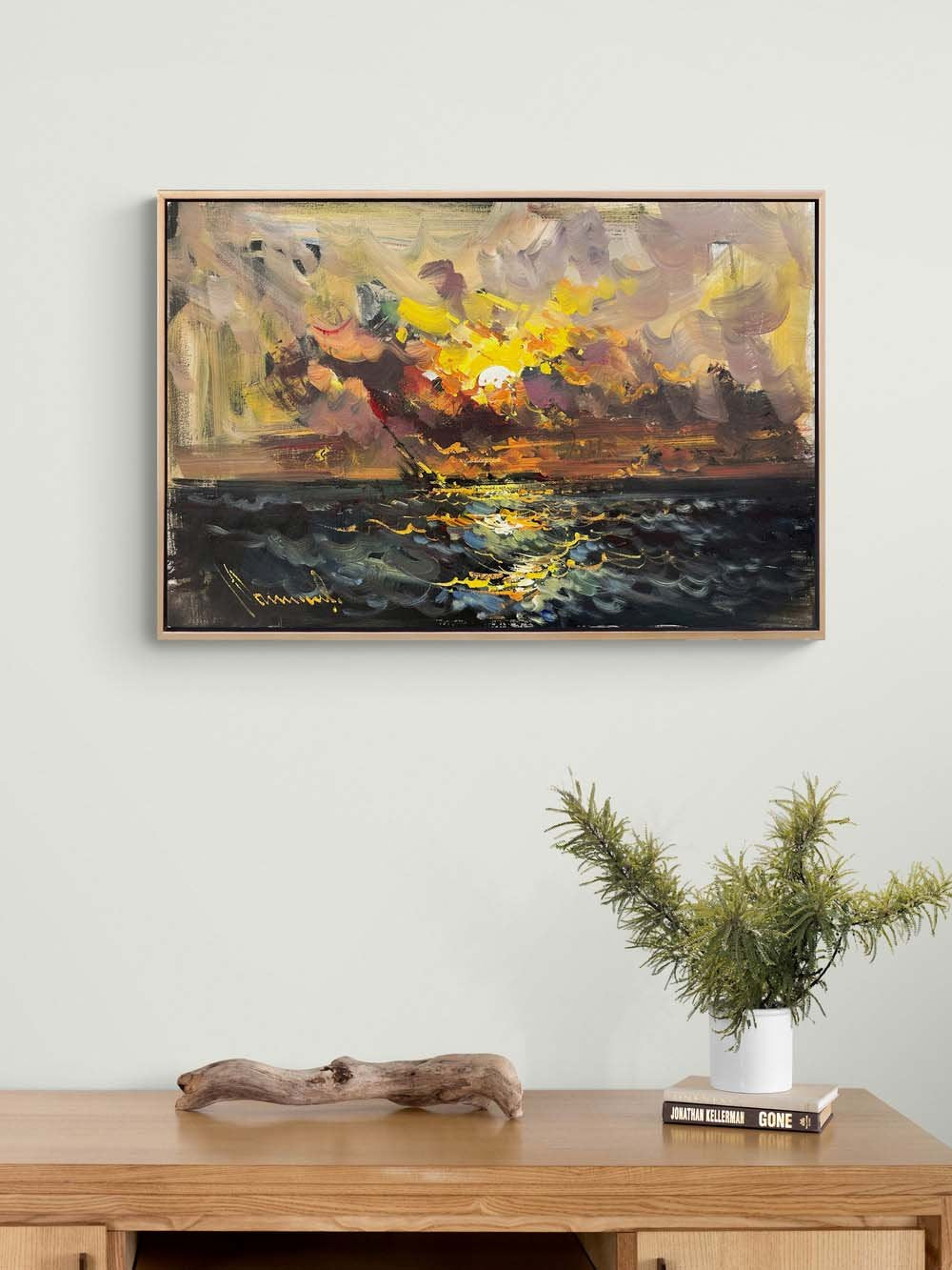 Derin Denizlerde Yağlı Boya Tablosu