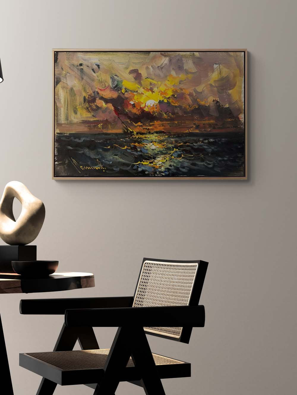 Derin Denizlerde Yağlı Boya Tablosu