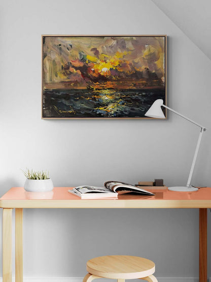 Derin Denizlerde Yağlı Boya Tablosu