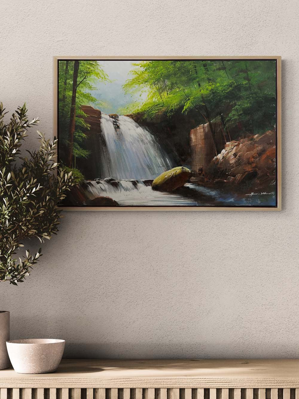 Ağaçlar Altında Yağlı Boya Tablosu