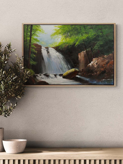 Ağaçlar Altında Yağlı Boya Tablosu