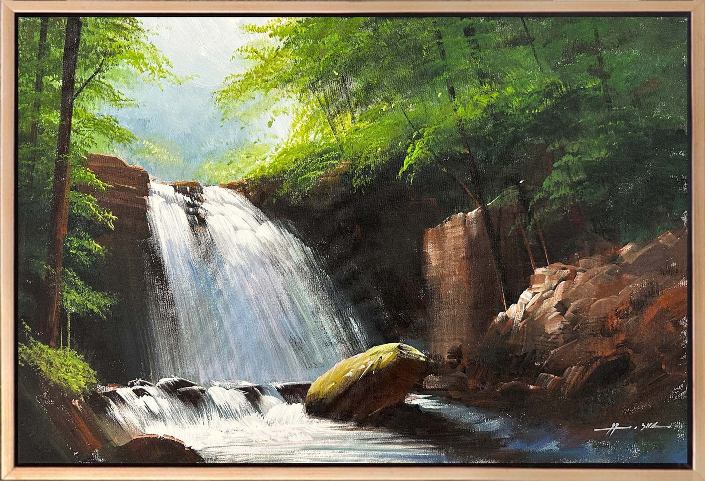 Ağaçlar Altında Yağlı Boya Tablosu