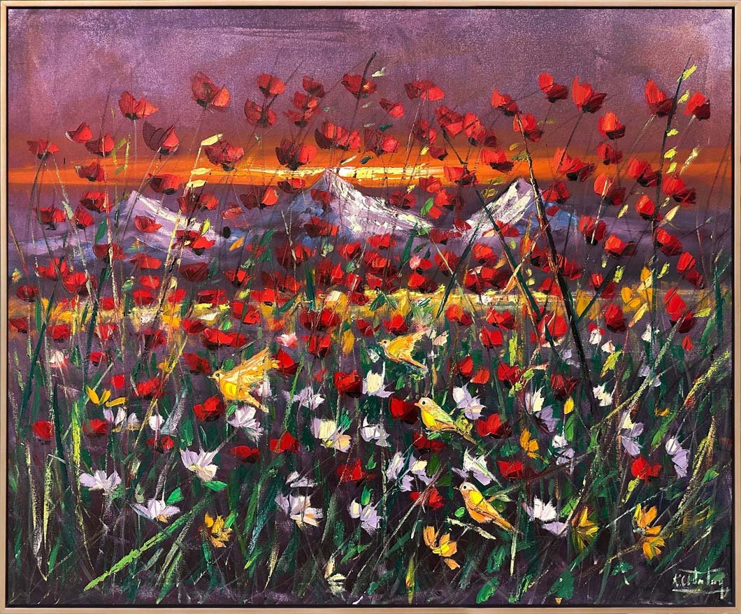 Kuş Cıvıltıları Yağlı Boya Tablosu