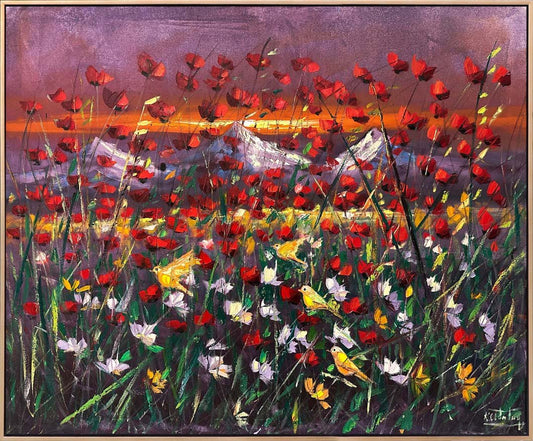 Kuş Cıvıltıları Yağlı Boya Tablosu