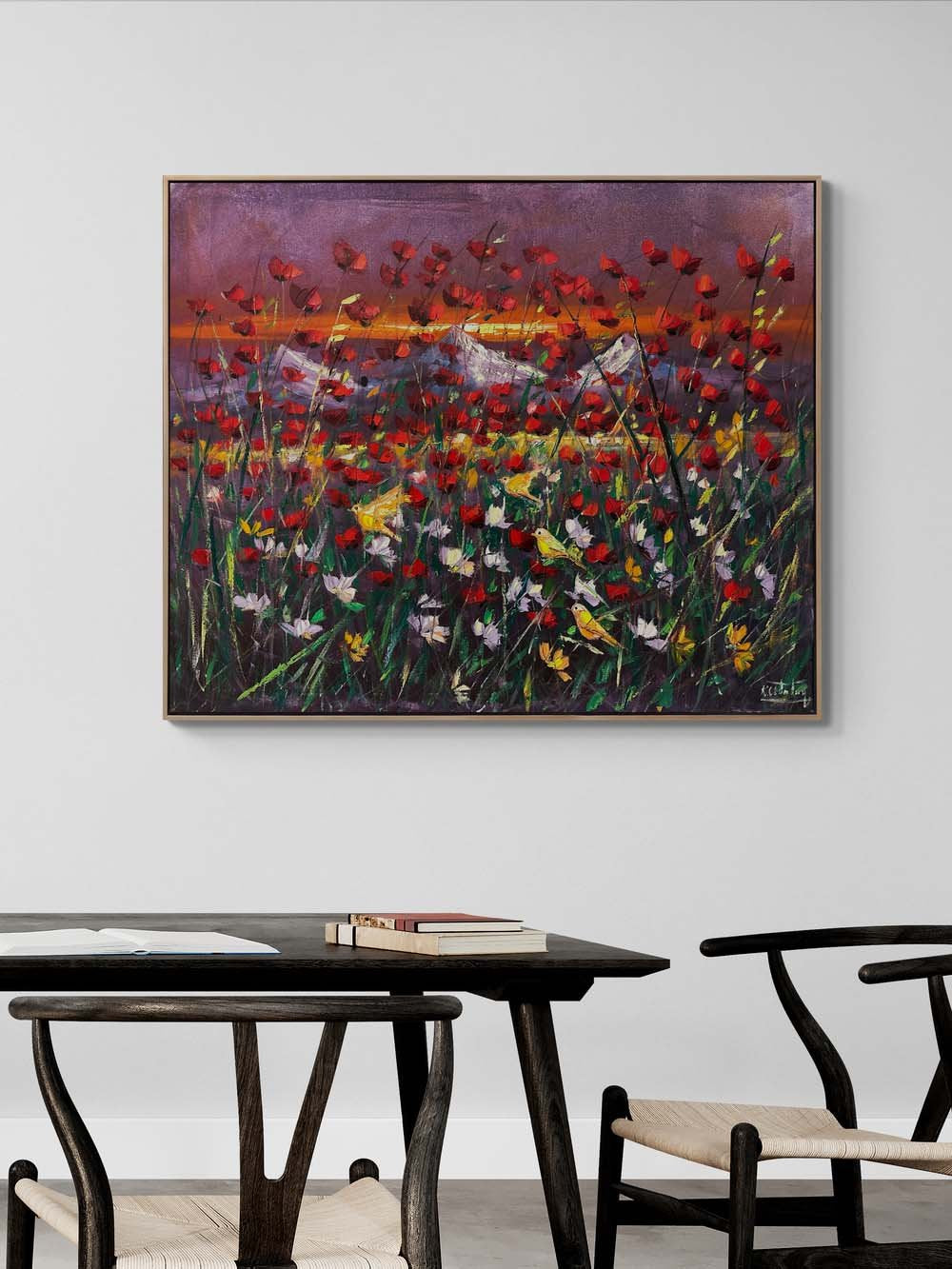 Kuş Cıvıltıları Yağlı Boya Tablosu