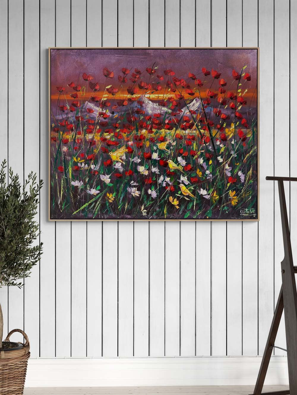 Kuş Cıvıltıları Yağlı Boya Tablosu