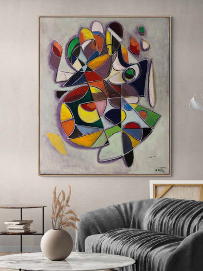 Bütünleşen Formlar Yağlı Boya Tablosu